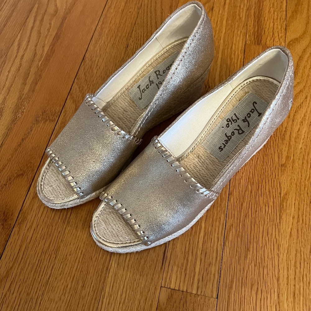 Jack Rogers Gold Palmer Wedge